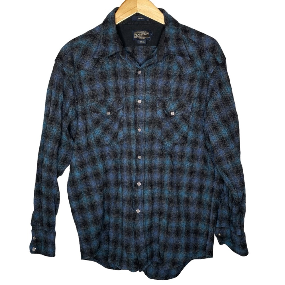 Pendleton Virgin Wool Flannel Button Down Plaid S… - image 1